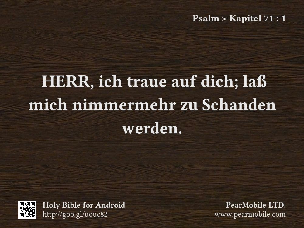 Psalm, Kapitel 71:1